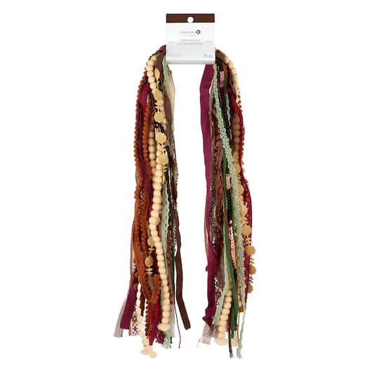 Fall Pom Pom & Ribbon Trim Bundle, 25ct. by Celebrate It™